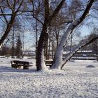 Bank im Schnee