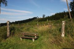 Bank in der Natur am Rundwanderweg Beckum