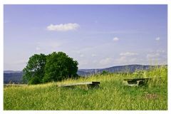 Bank mit Ausblick.