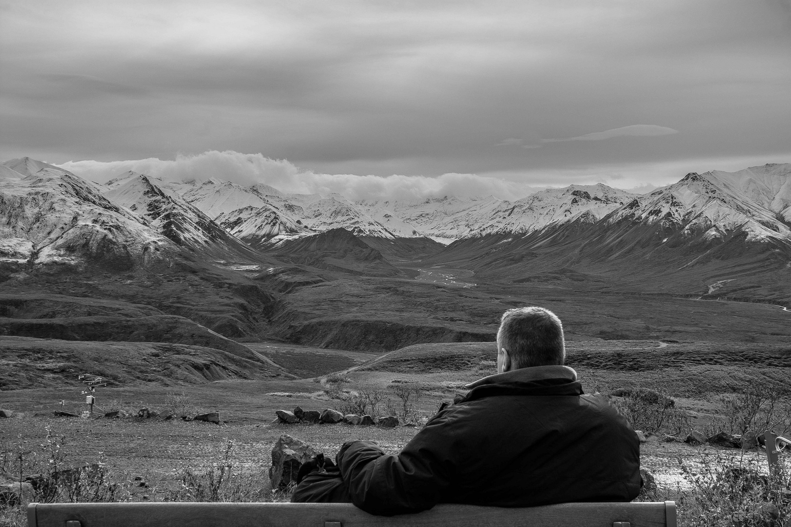 ... Bank mit Ausblick. Denali NP