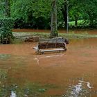 Bank nach dem Hochwasser im Park 2