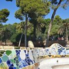 Bank von Antoni Gaudi im Park Güell