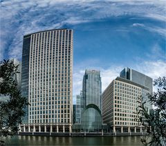 Bankgebäude in den Docklands