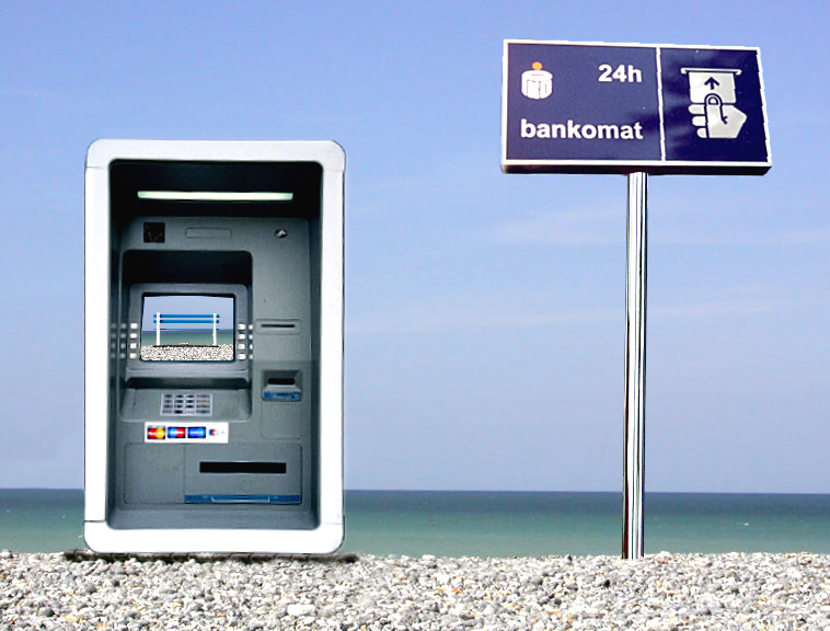 Bankomat   am Meer... ich werd nicht mehr :-))   von