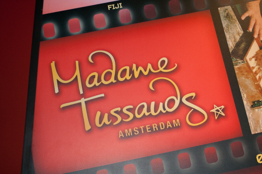 Banner in Madame Tussauds in Amsterdam