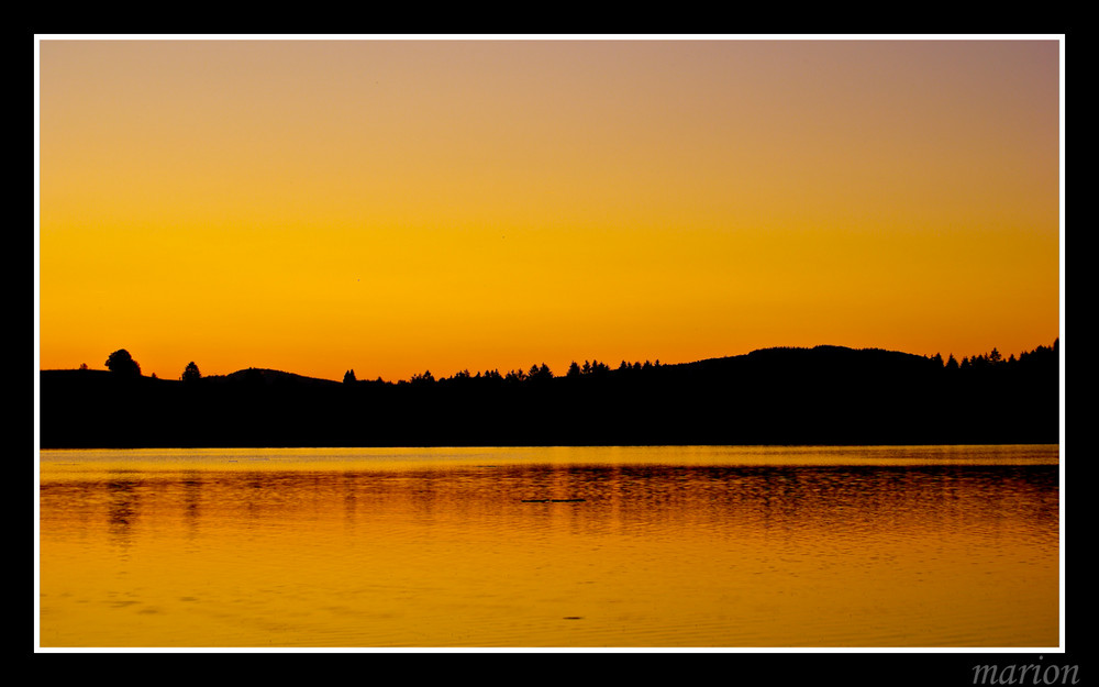 Bannwaldsee am abend