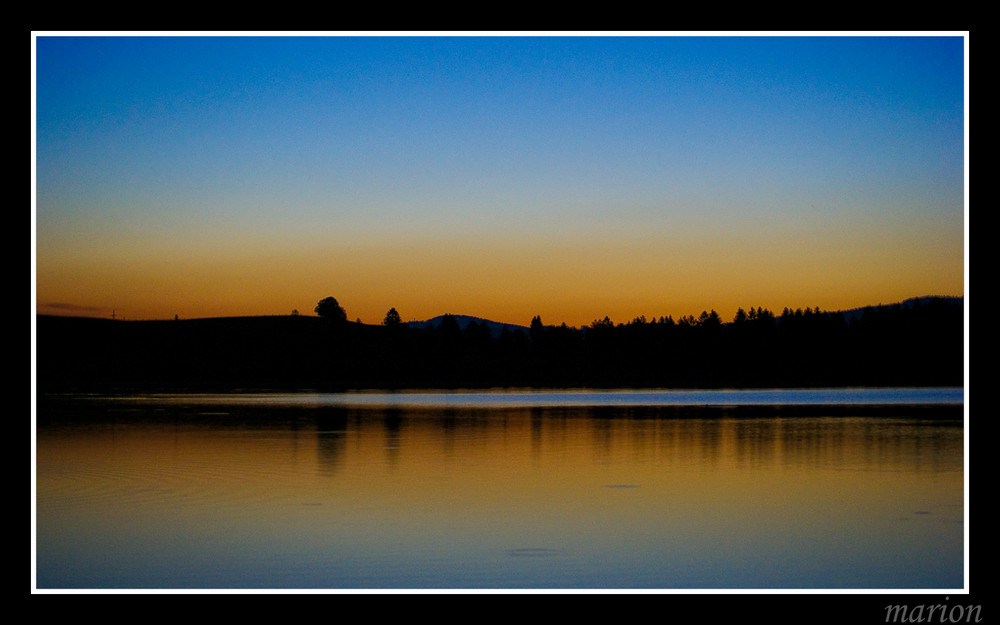 Bannwaldsee spät am abend