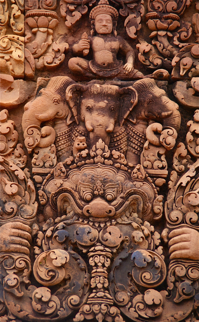 bantea srey, detail, cambodia 2010