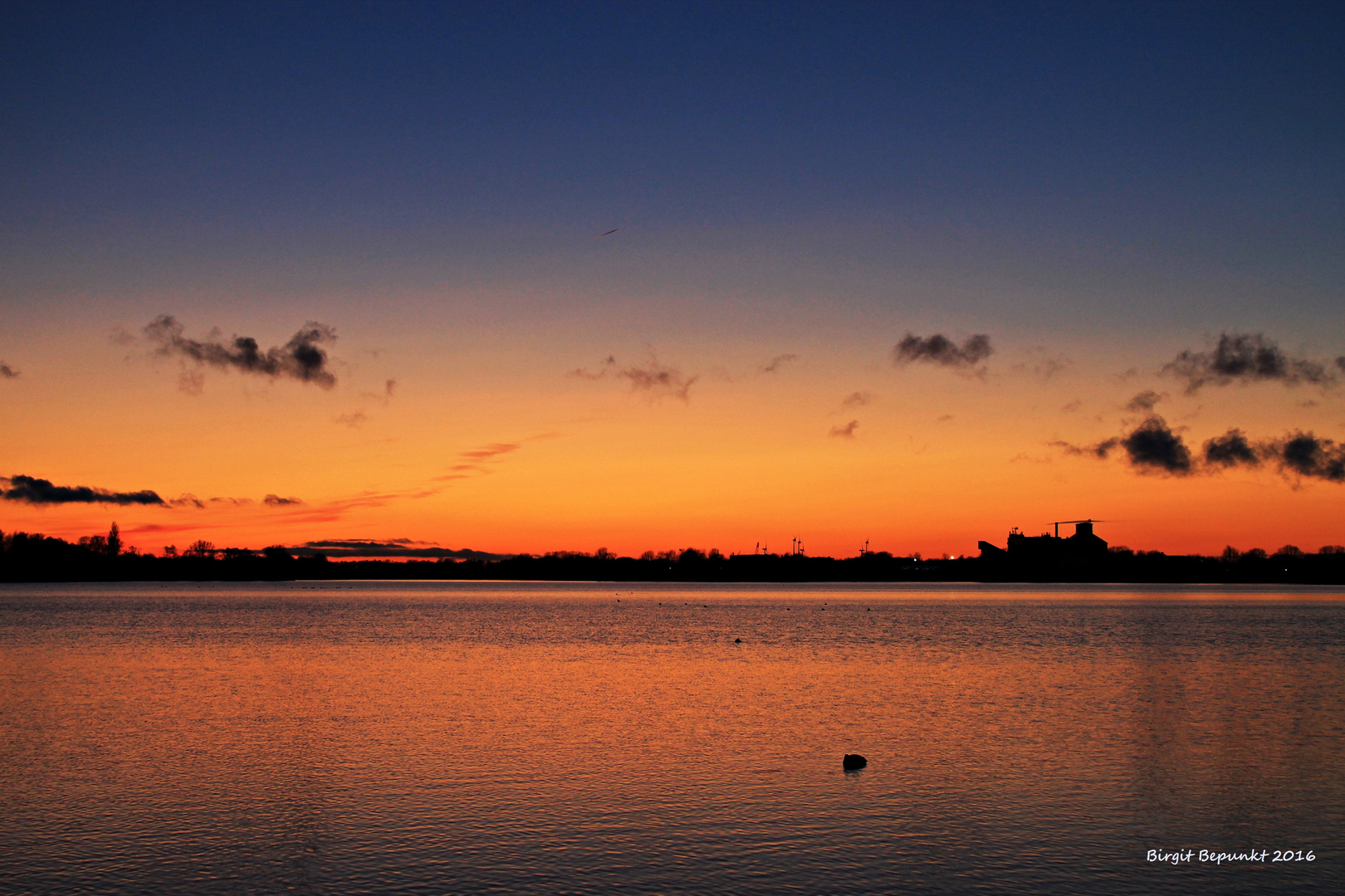 Banter See bei Sonnenuntergang, Wilhelmshaven