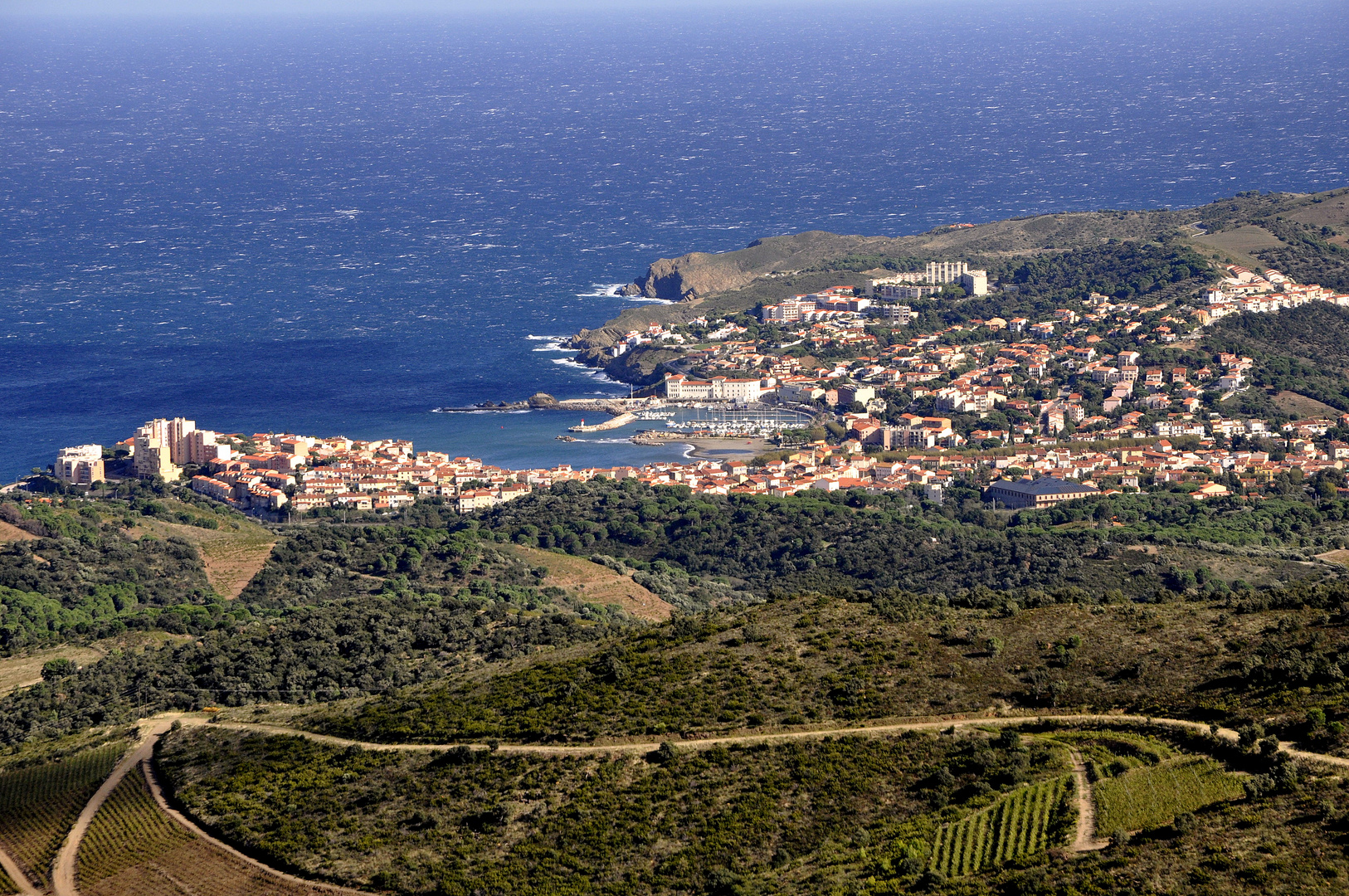 banyuls vu du fort madelock (entre banyuls et port vendres 