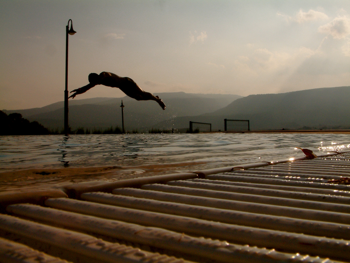 Baño al atardecer