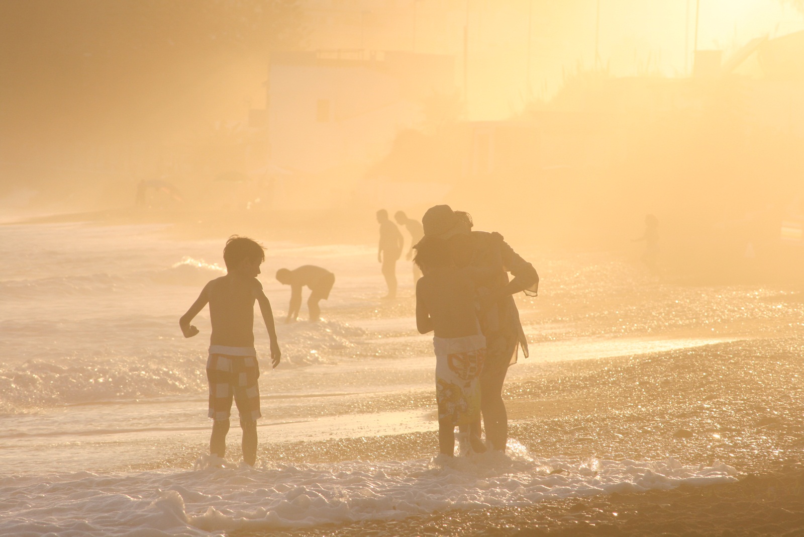 Baño al atardecer