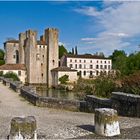 Barbaste : le moulin fortifié et le pont roman sur la Gélise  --  Lot-et-Garonne