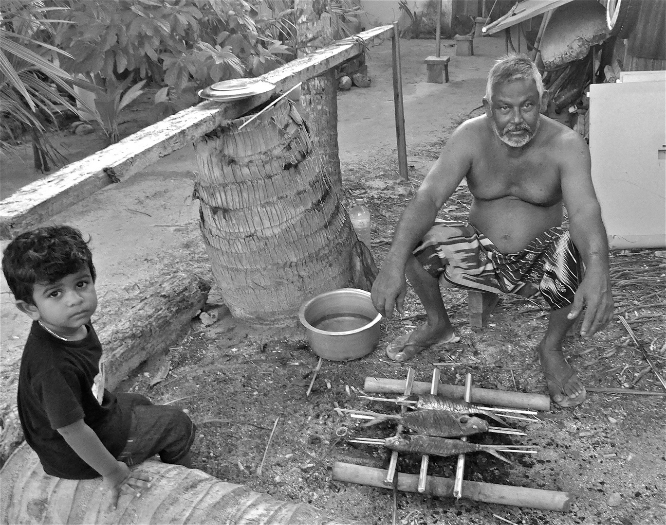 barbecue with grandpa