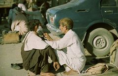 "Barbershop" in Peshawar, Pakistan