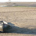 Barca encallada en la playa