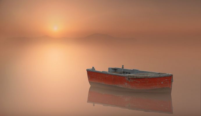 Barca nella nebbia