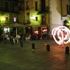 Barcelona - Abendstimmung in einem Straßencafe