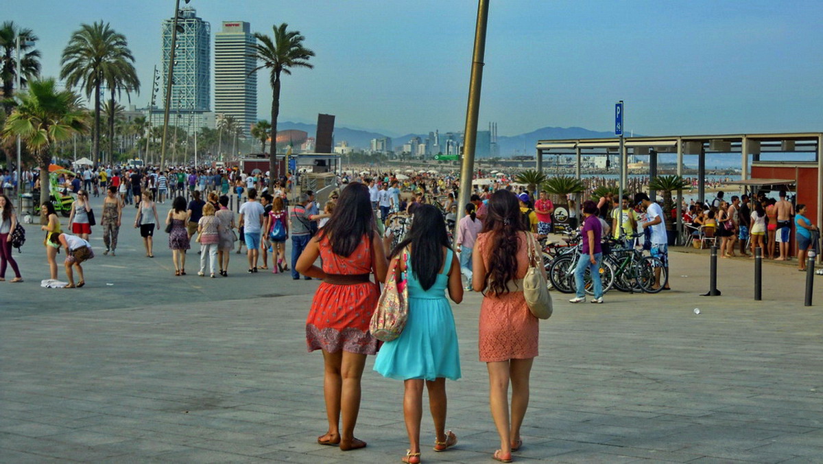 Barcelona an der Strandpromenade