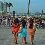 Barcelona an der Strandpromenade