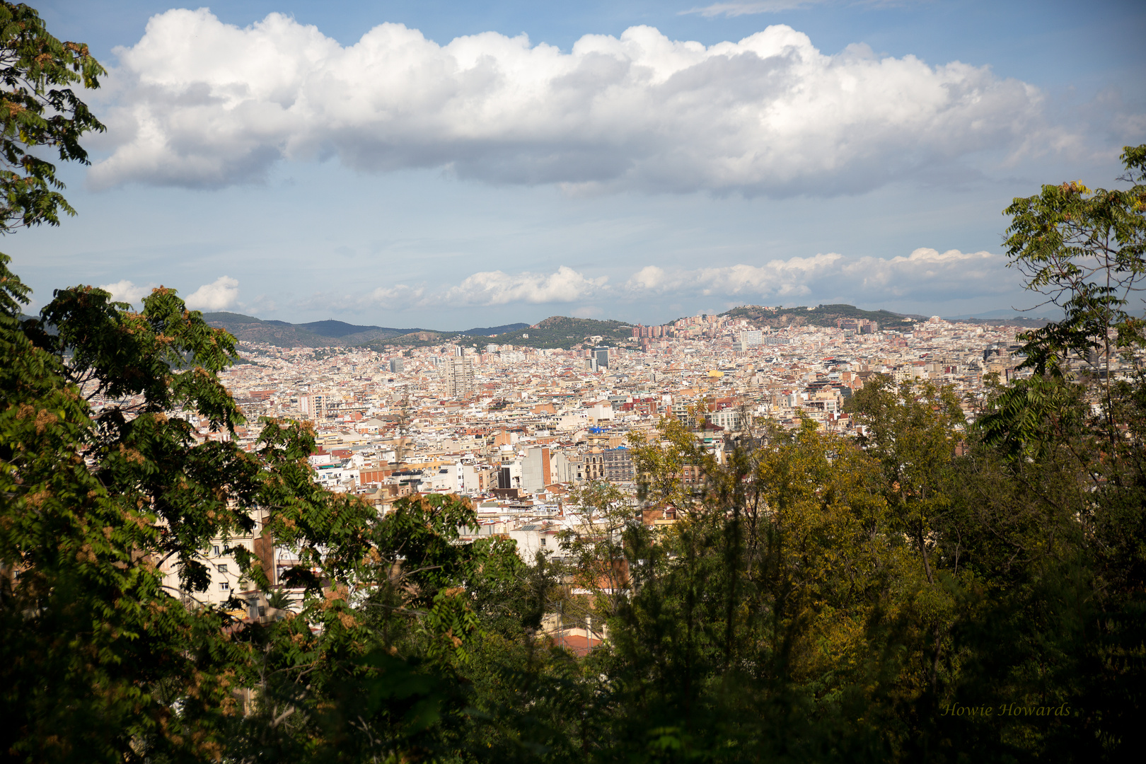 Barcelona Blick auf die City vom Montjuïc