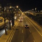 Barcelona city highway by night