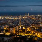 Barcelona city view at night