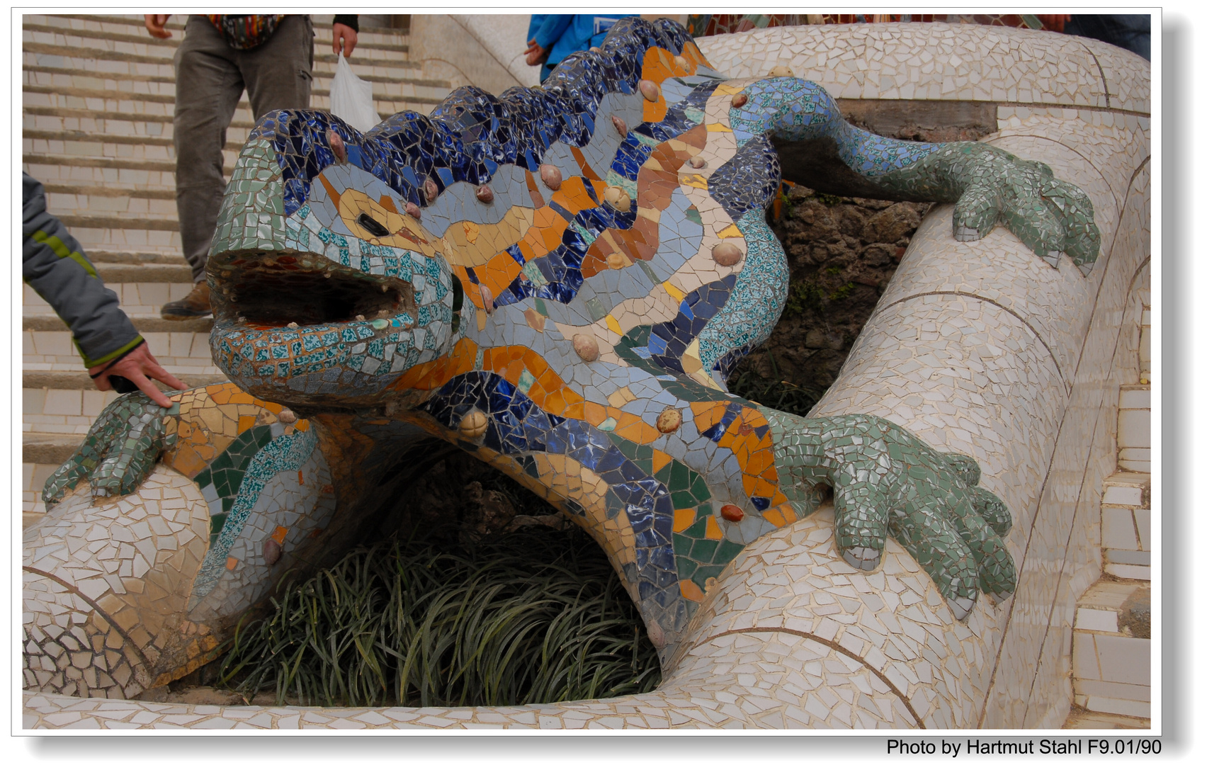 Barcelona, Drache im Güell-Park ( Dragón en el Parc Güell)