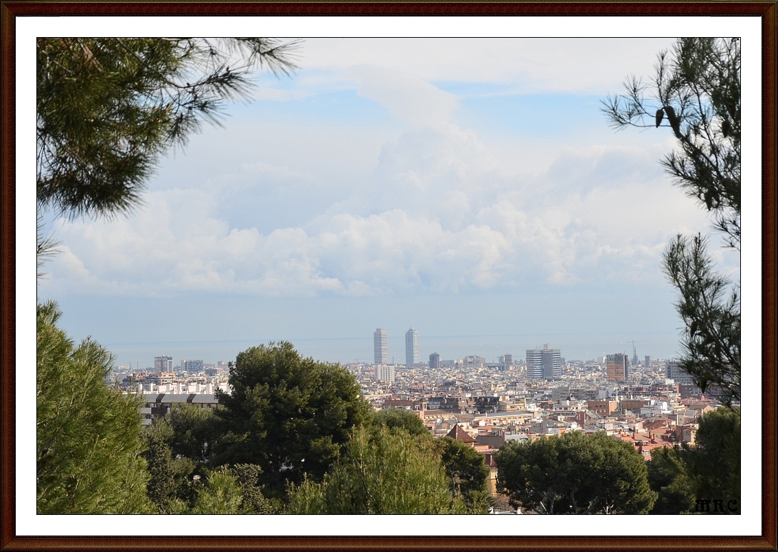 BARCELONA ENTRE VERDES, DESDE PARC L'ORENETA.