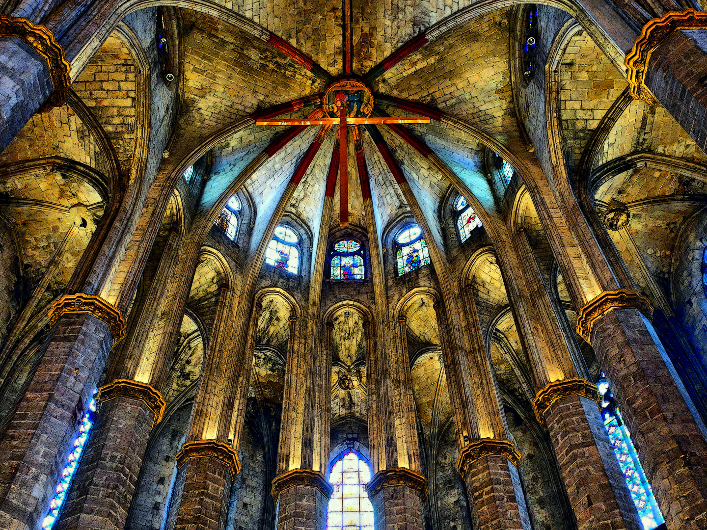 Barcelona - església Sta. Maria del Mar (interior) - Barcelonès