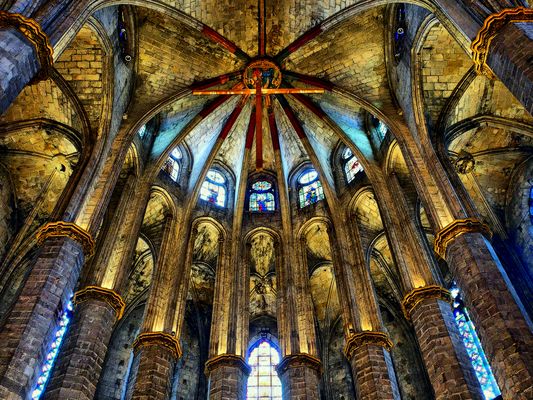 Barcelona - església Sta. Maria del Mar (interior) - Barcelonès