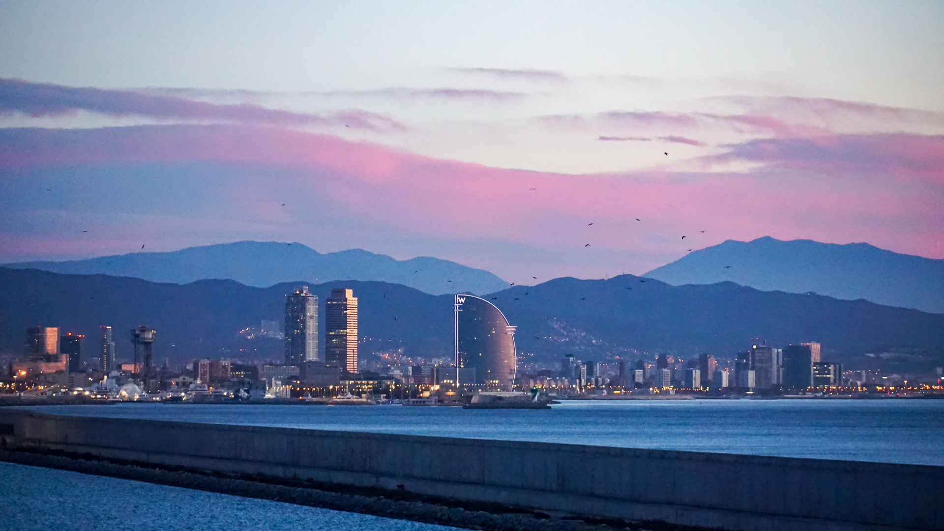 Barcelona in den Morgenstunden 