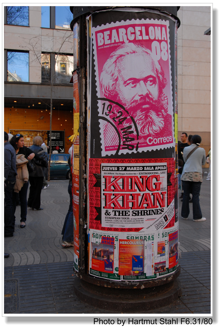 Barcelona, Karl Marx auf der Rambla (Karl Marx en la Rambla)