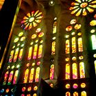 Barcelona - Lichtstrahlen in der Sagrada Familia