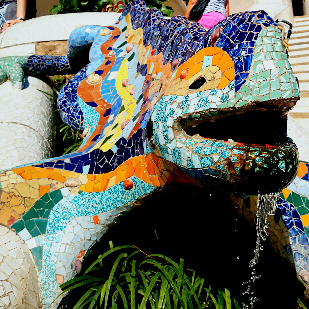 Barcelona - Parc Güell Eidechse