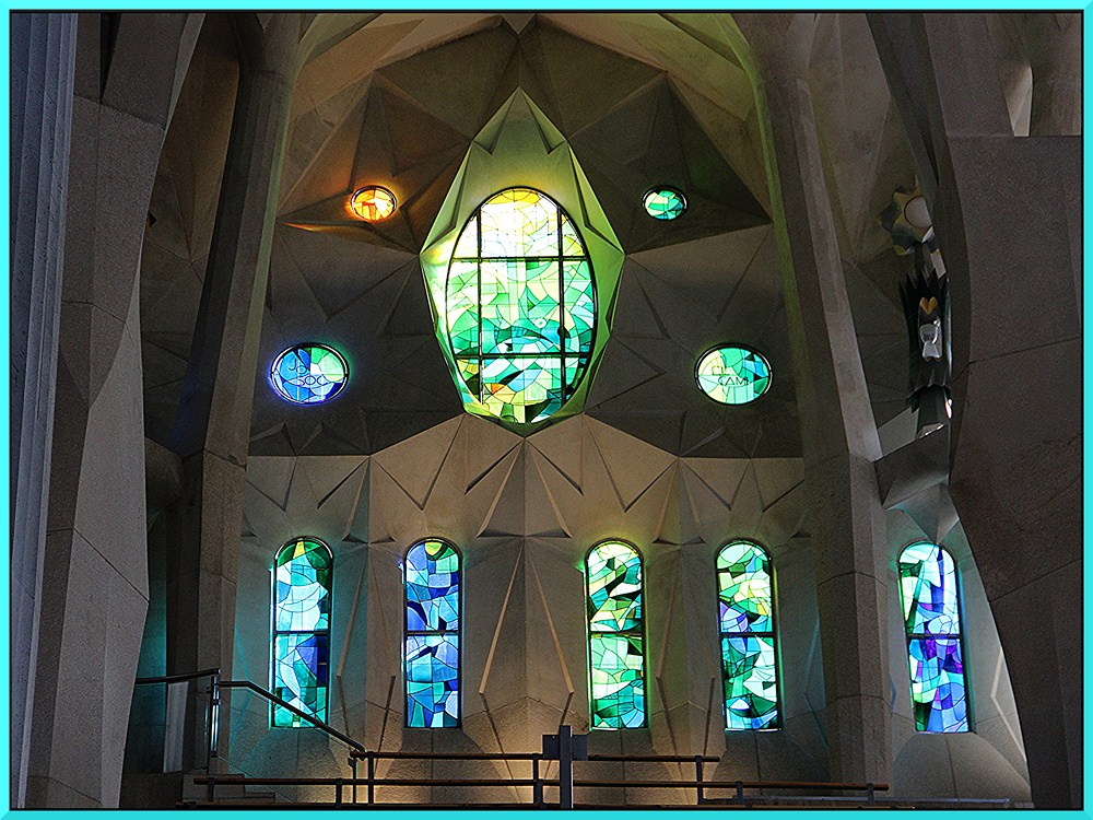 Barcelona - Sagrada Familia Kirchenfenster 3