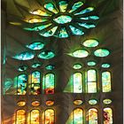 Barcelona - Sagrada Familia Kirchenfenster 4