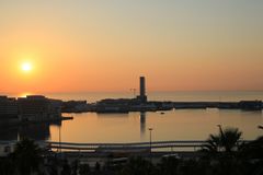 Barcelona Sonnenaufgang Hafen 1