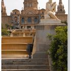 Barcelona, Treppen zum Palau Nacional (subir las escaleras al Palau Nacional)