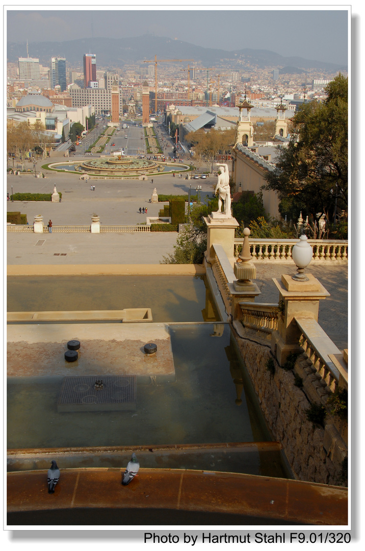 Barcelona, Vistas del Palau Nacional