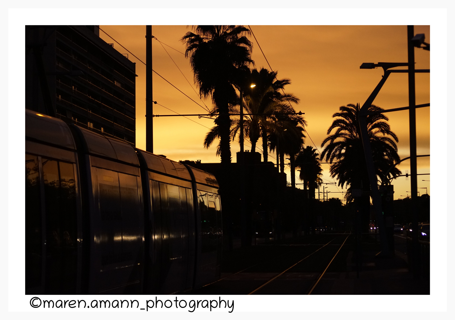  Barcelonatram im Abendlicht 