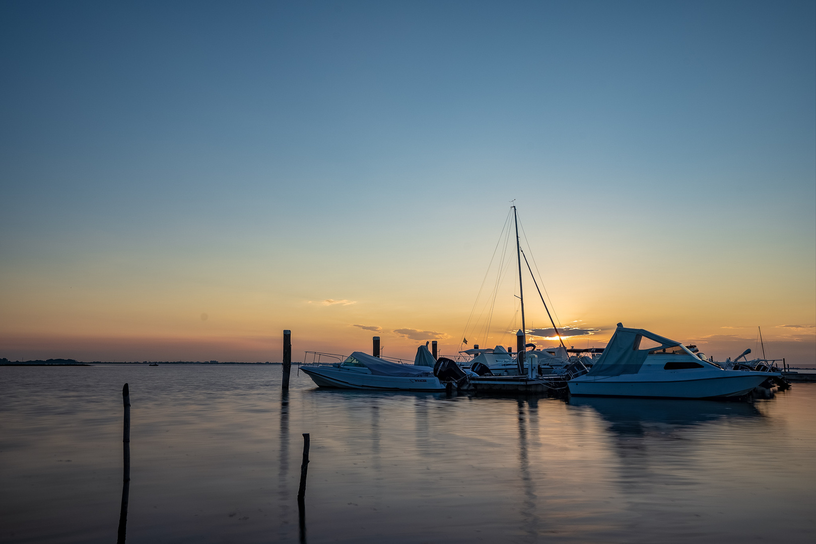 Barche al tramonto