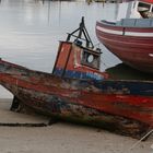 Barco en la playa. Cambados