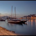 barcos rabelos @ douro @ night