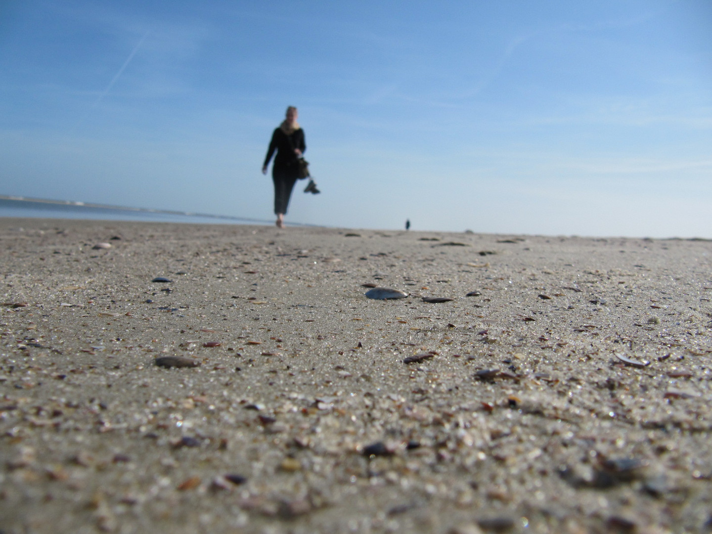 Barefoot on the beach