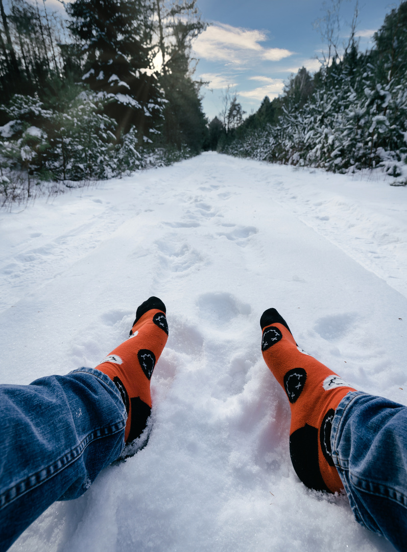 Barfuss im Schnee