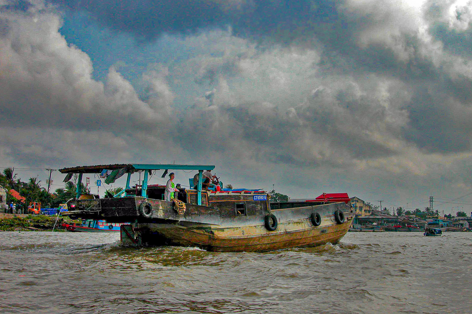 Barge on the Hau Giang River