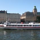 Barkasse im Hafen von Stockholm