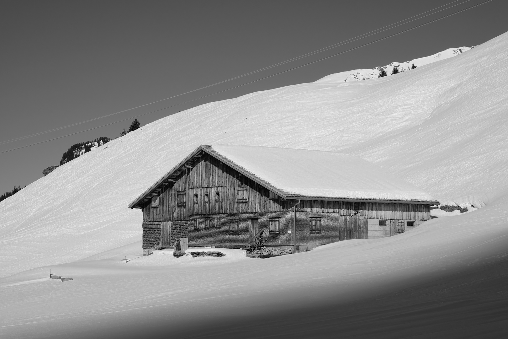 barn in the mountains - on the sunny side