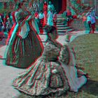 Barock-Damen fotografieren... (3D-Anaglyphe)